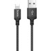 HOCO Дата кабель USB 2.0 AM to Lightning 1.0m 2A nylon X14 black HOCO (6957531062820)