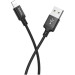 HOCO Дата кабель USB 2.0 AM to Lightning 1.0m 2A nylon X14 black HOCO (6957531062820)