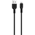 HOCO Дата кабель USB 2.0 AM to Lightning 1.0m 2.4A PVC TPE X20 black HOCO (6957531068808)