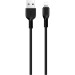 HOCO Дата кабель USB 2.0 AM to Lightning 1.0m 2.4A PVC TPE X20 black HOCO (6957531068808)