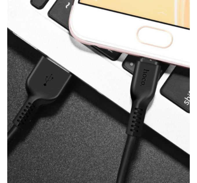 HOCO Дата кабель USB 2.0 AM to Micro 5P 2.0m 2A PVC X20 black HOCO (6957531068884)
