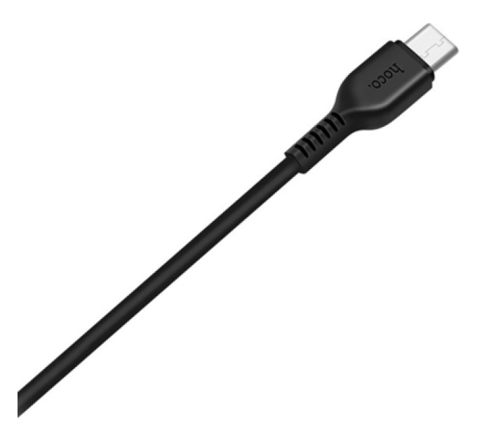 HOCO Дата кабель USB 2.0 AM to USB-C 1.0m 3A PVC X20 black HOCO (6957531068846)