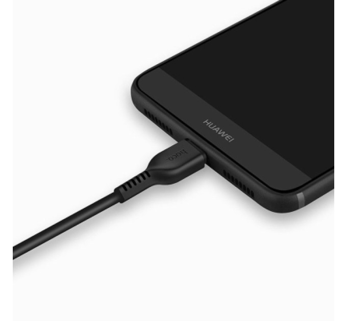 HOCO Дата кабель USB 2.0 AM to USB-C 1.0m 3A PVC X20 black HOCO (6957531068846)