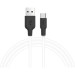 HOCO Дата кабель USB 2.0 AM to USB-C 1.0m 2A silicone X21 black+white HOCO (6957531071402)