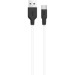 HOCO Дата кабель USB 2.0 AM to USB-C 1.0m 2A silicone X21 black+white HOCO (6957531071402)