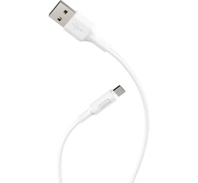 HOCO Дата кабель USB 2.0 AM to Micro 5P 1.0m 2A PVC X25 white HOCO (6957531080138)