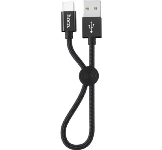 HOCO Дата кабель USB 2.0 AM to USB-C 0.25m 3A nylon X35 black HOCO (6931474707451)
