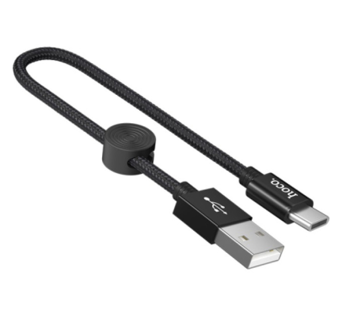 HOCO Дата кабель USB 2.0 AM to USB-C 0.25m 3A nylon X35 black HOCO (6931474707451)
