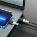 HOCO Дата кабель USB 2.0 AM to Lightning 1.0m 2.4A silicone X82 black HOCO (6931474768537)