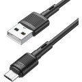 HOCO Дата кабель USB 2.0 AM to Micro 5P 1.0m 2.4A PVC X83 black HOCO (6931474770882)