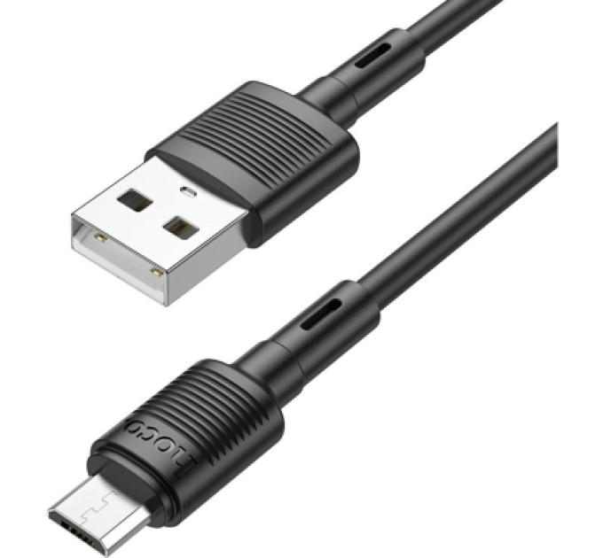 HOCO Дата кабель USB 2.0 AM to Micro 5P 1.0m 2.4A PVC X83 black HOCO (6931474770882)