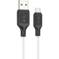 HOCO Дата кабель USB 2.0 AM to Micro 5P 1.0m Cool silicone X90 white HOCO (6931474788436)