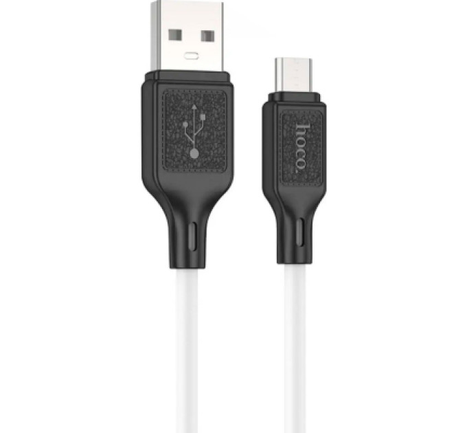 HOCO Дата кабель USB 2.0 AM to Micro 5P 1.0m Cool silicone X90 white HOCO (6931474788436)