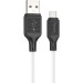 HOCO Дата кабель USB 2.0 AM to Micro 5P 1.0m Cool silicone X90 white HOCO (6931474788436)