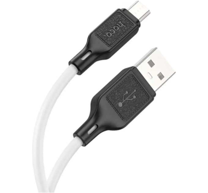 HOCO Дата кабель USB 2.0 AM to Micro 5P 1.0m Cool silicone X90 white HOCO (6931474788436)