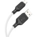HOCO Дата кабель USB 2.0 AM to Micro 5P 1.0m Cool silicone X90 white HOCO (6931474788436)