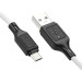 HOCO Дата кабель USB 2.0 AM to Micro 5P 1.0m Cool silicone X90 white HOCO (6931474788436)