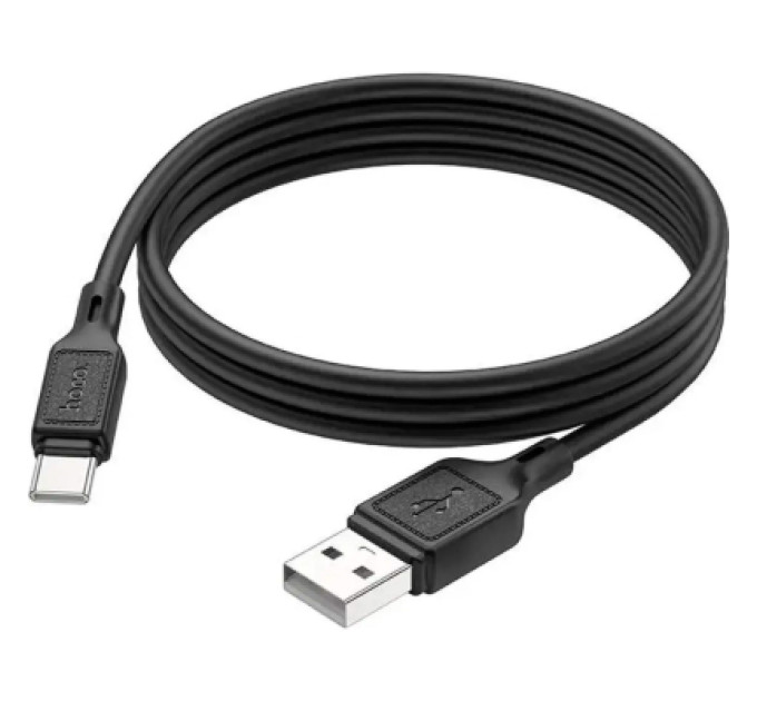 HOCO Дата кабель USB-C to USB-C 1.0m Cool silicone X90 black HOCO (6931474788443)