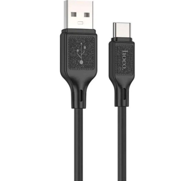 HOCO Дата кабель USB-C to USB-C 1.0m Cool silicone X90 black HOCO (6931474788443)