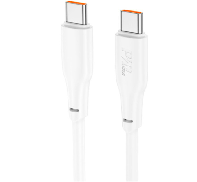 HOCO Дата кабель USB-C to USB-C 2.0m 100W TPE X93 white HOCO (6931474790729)