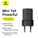 Baseus Зарядний пристрій Baseus Palm Fast Charger 1C 30W + Cable 1.0m Type-C 60W black (P10111605113-01)