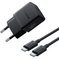 Baseus Зарядний пристрій Baseus Palm Fast Charger 1C 30W + Cable 1.0m Type-C 60W black (P10111605113-01)