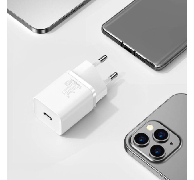 Baseus Зарядний пристрій Baseus Super Si quick charger IC 30W white (CCSUP-J02)
