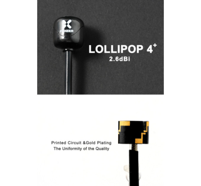 Foxeer Антена для дрона Foxeer Lollipop 4 Plus High Quality 5G SMA Angle 150mm RHCP 1шт. (PA14745ANGLE)