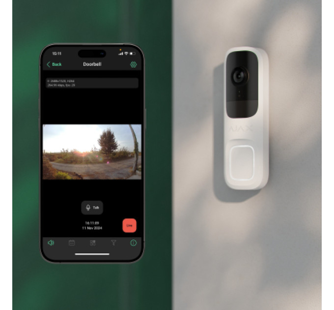 Ajax Панель виклику Ajax Doorbell grey