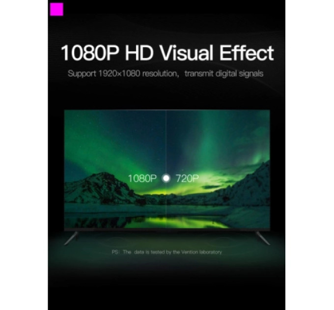 Vention Перехідник DVI(24+1) Male to HDMI Female black Vention (ECDB0)