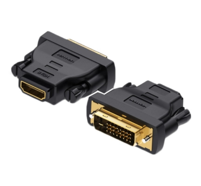 Vention Перехідник DVI(24+1) Male to HDMI Female black Vention (ECDB0)