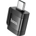 HOCO Перехідник UA31C USB-C M to USB F OTG Black HOCO (6942007628129)