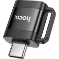 HOCO Перехідник UA31C USB-C M to USB F OTG Black HOCO (6942007628129)