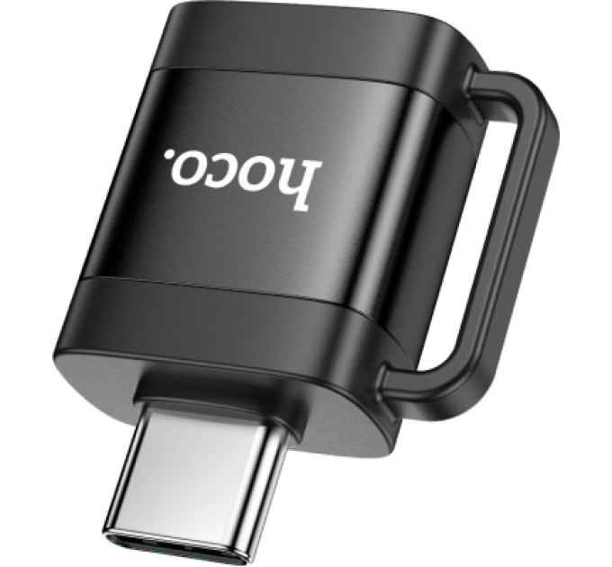 HOCO Перехідник UA31C USB-C M to USB F OTG Black HOCO (6942007628129)