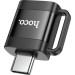 HOCO Перехідник UA31C USB-C M to USB F OTG Black HOCO (6942007628129)