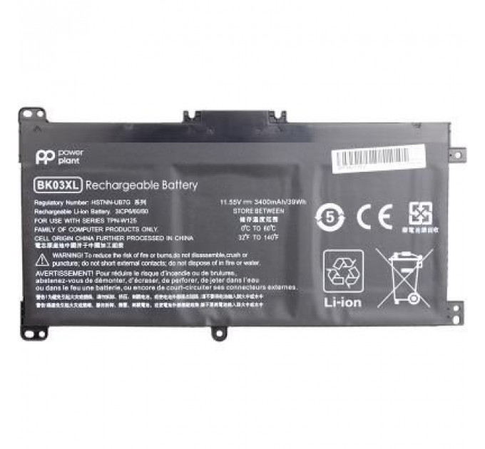Акумулятор до ноутбука HP Pavilion X360 14-BA (BK03XL, HSTNN-LB7S) 11.55V 3400mAh PowerPlant (NB461493)