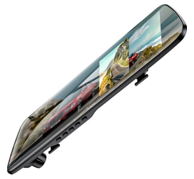 HOCO Відеореєстратор HOCO DV4 4.5-inch rearview mirror driving recorder dual-channel Black (6942007616782)