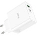 HOCO Зарядний пристрій HOCO C113A Awesome 1xUSB-C PD65W + 1xUSB QC3.0 White (6931474790910)