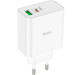 HOCO Зарядний пристрій HOCO C113A Awesome 1xUSB-C PD65W + 1xUSB QC3.0 White (6931474790910)