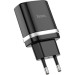HOCO Зарядний пристрій HOCO C12Q Smart USB QC3.0 18W Black (6931474716255)