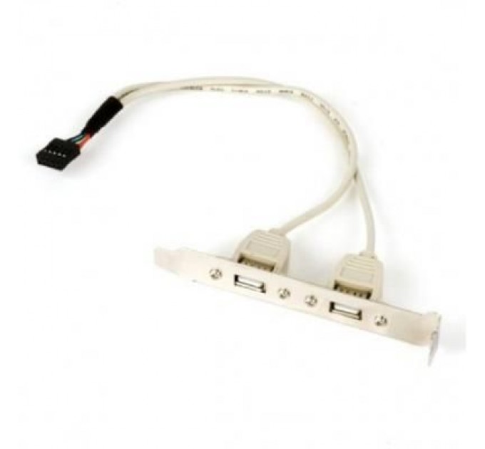 Gembird Кабель для передачі даних USB розетка на кронштейні 10P 25 см Gembird (CCUSBRECEPTACLE)
