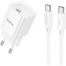 HOCO Зарядний пристрій HOCO C146A Charm USB-C PD20W + cable USB-C to USB-C White (6942007630269)