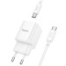 HOCO Зарядний пристрій HOCO C146A Charm USB-C PD20W + cable USB-C to USB-C White (6942007630269)