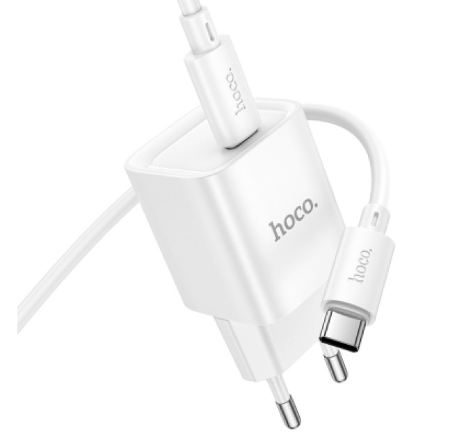 HOCO Зарядний пристрій HOCO C146A Charm USB-C PD20W + cable USB-C to USB-C White (6942007630269)