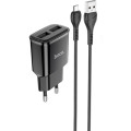HOCO Зарядний пристрій HOCO C88A Star round 2xUSB + cable Micro 12W Black (6931474749529)