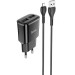 HOCO Зарядний пристрій HOCO C88A Star round 2xUSB + cable Micro 12W Black (6931474749529)
