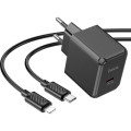 HOCO Зарядний пристрій HOCO CS13A Ocean USB-C PD20W + cable USB-C to Lightning Black (6942007603829)