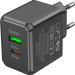 HOCO Зарядний пристрій HOCO CS14A Ocean 1xUSB-C PD20W + 1xUSB QC3.0 Black (6942007603898)