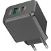 HOCO Зарядний пристрій HOCO CS14A Ocean 1xUSB-C PD20W + 1xUSB QC3.0 Black (6942007603898)