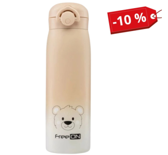 FreeON Поїльник-непроливайка FreeON термопляшка бежева 480 мл (380708)